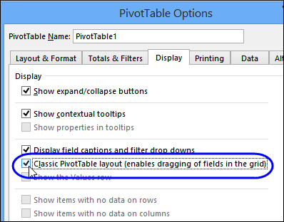 Pivot Table Default Format
